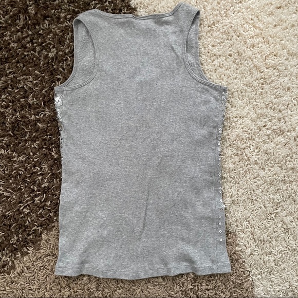 Gray Tank Top with Silver Sequins - Picture 6 of 6
